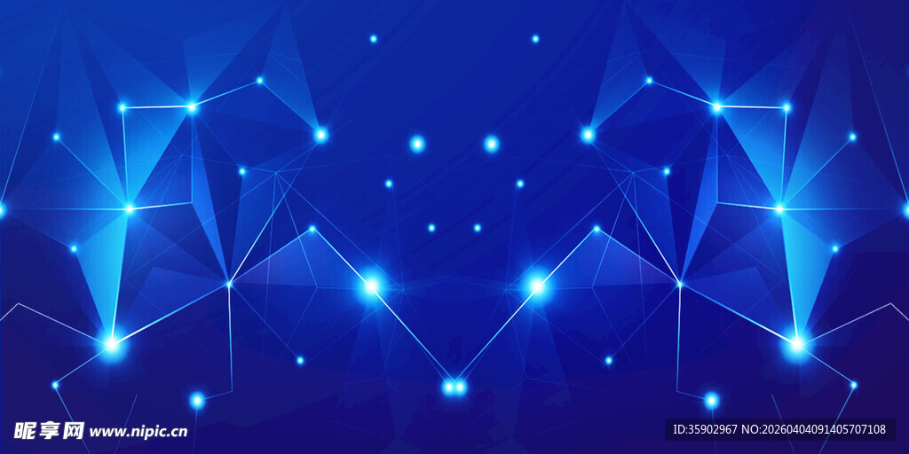 蓝色科技星空抽象背景图