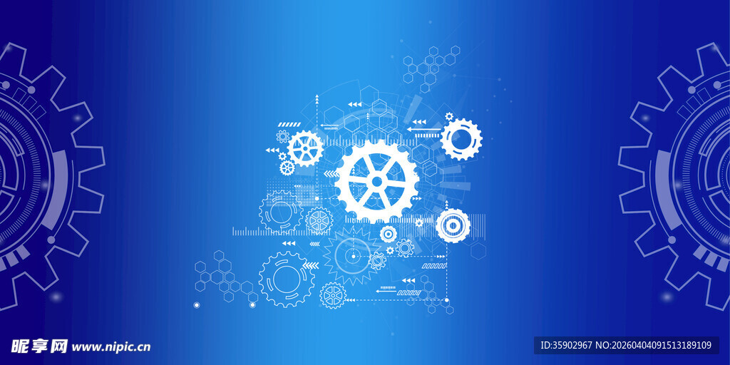 科技齿轮背景图