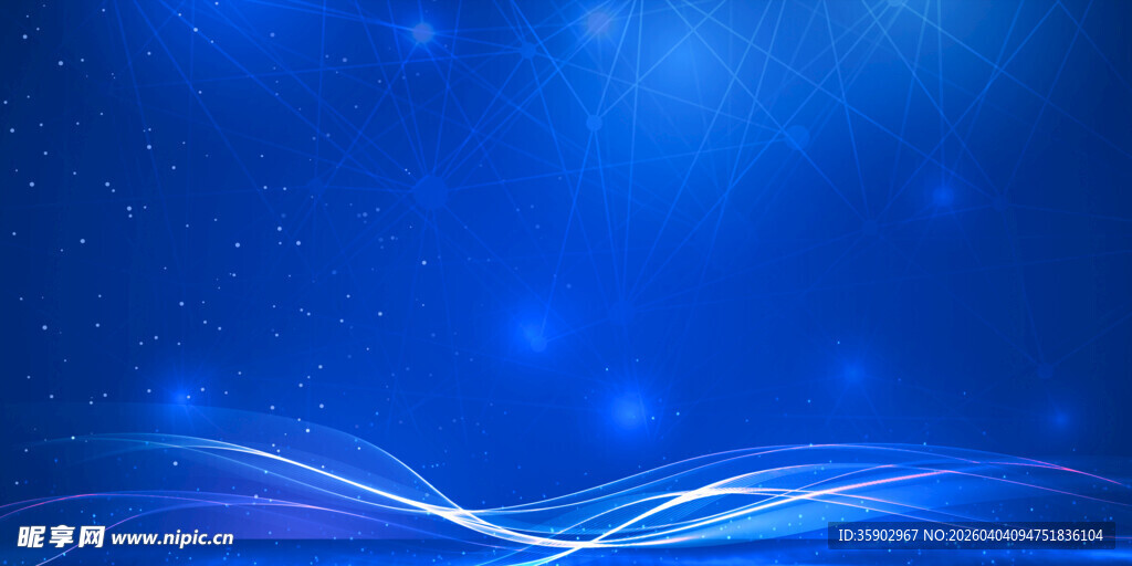 梦幻蓝色科技感背景图