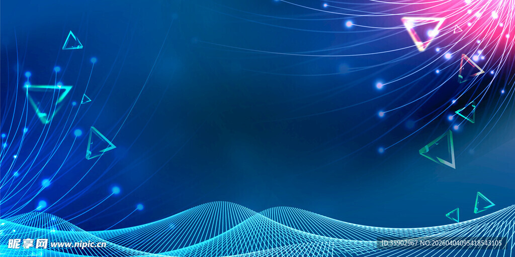 梦幻蓝色科技感背景图案