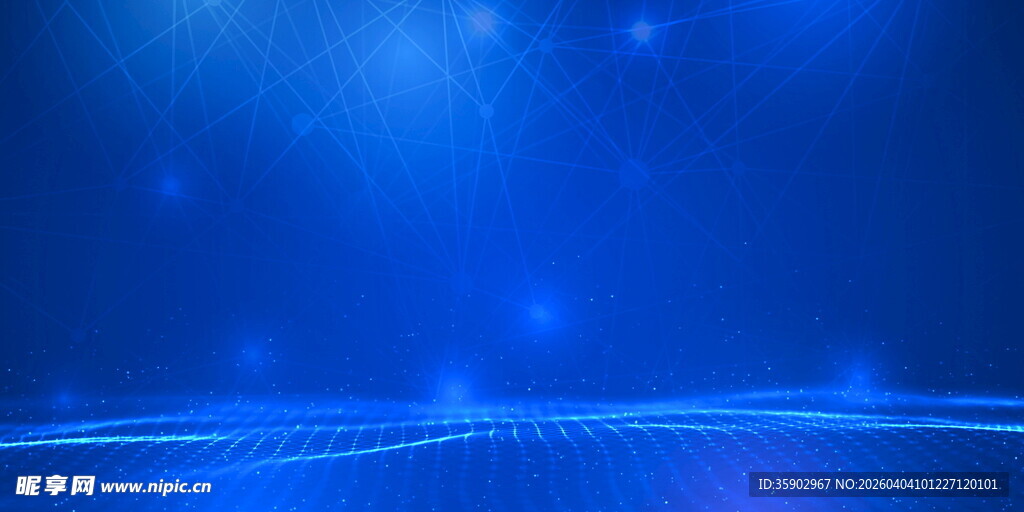 蓝色科技感线条背景图