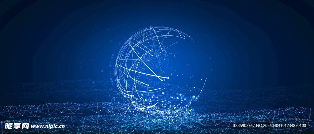 梦幻蓝色发光月亮图案