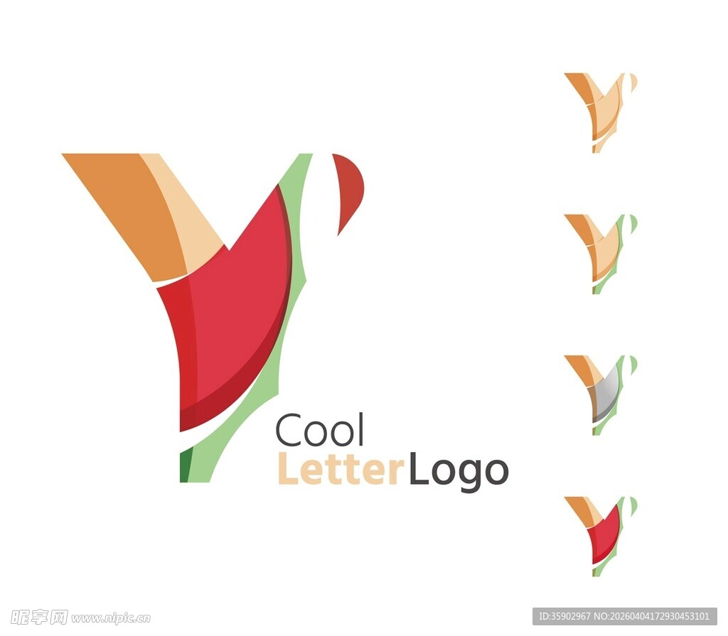 酷炫字母Y标志设计