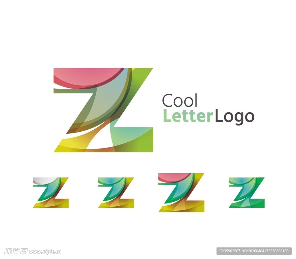 多彩字母Z标志设计