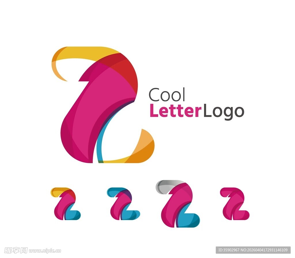 多彩字母Z标志设计