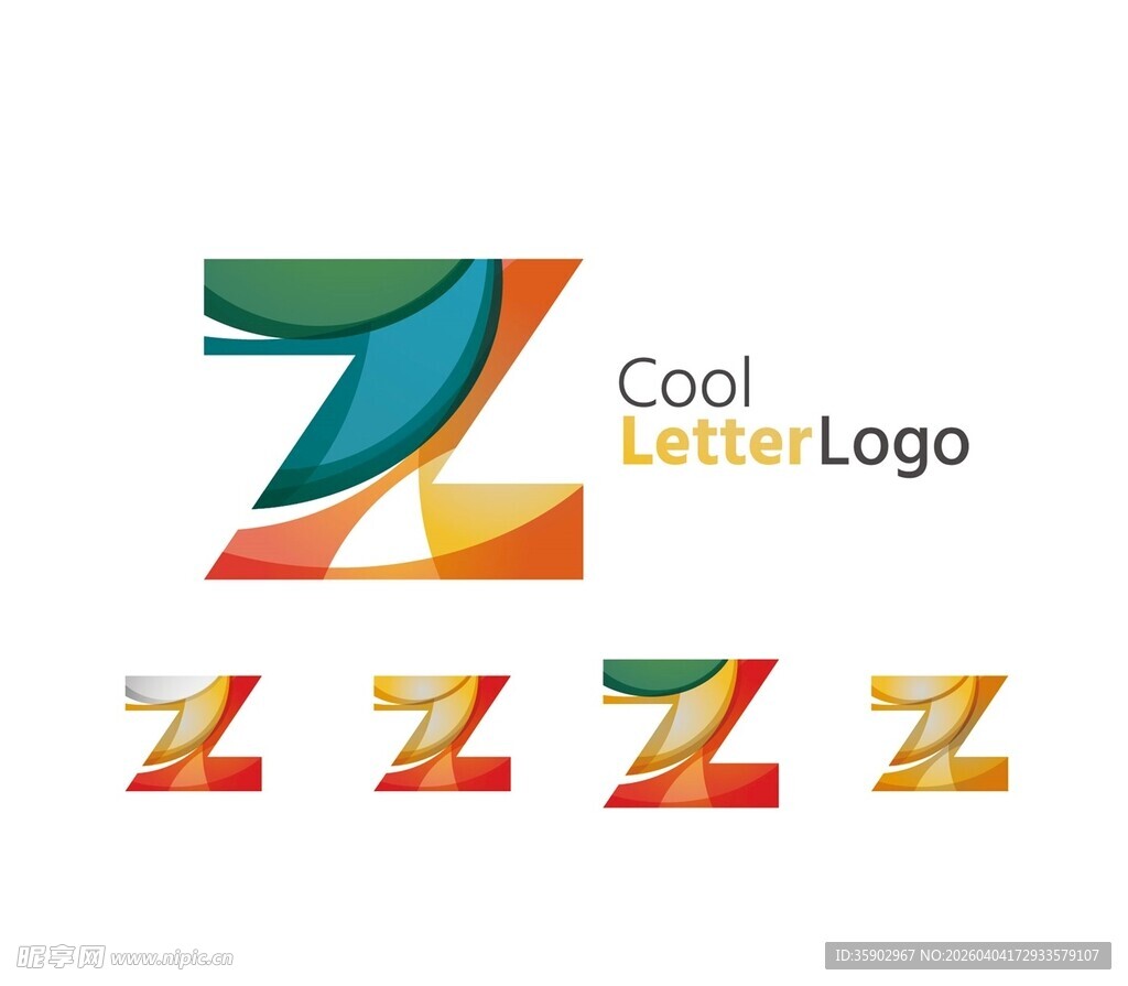 多彩字母Z标志设计