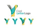 多彩字母Y标志设计