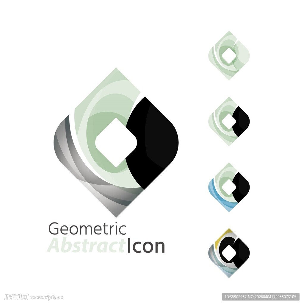 几何抽象图标集合