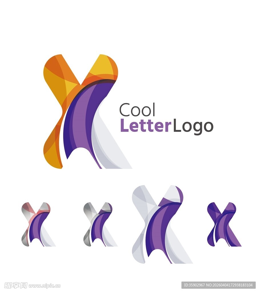 创意字母X标志设计