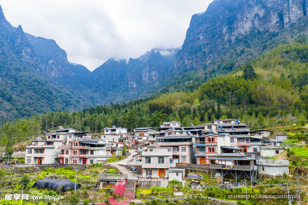 亚洲中国广西来宾金秀乡村风光