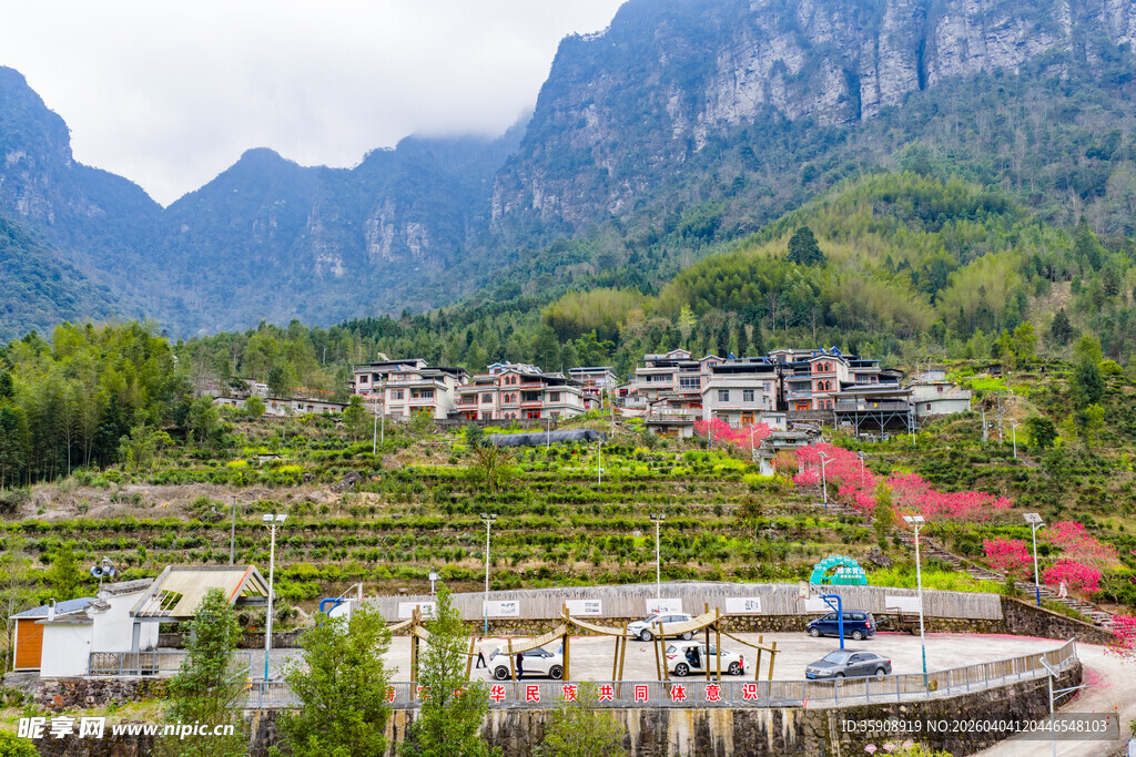 亚洲中国广西来宾金秀乡村风光