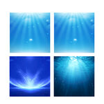 N梦幻蓝色水底光效背景图