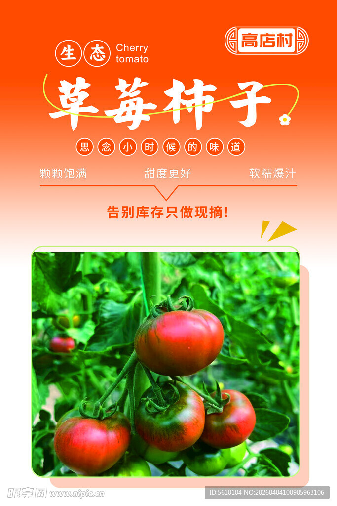 草莓柿子番茄种植基地海报