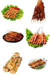 烤串肉串美食素材  