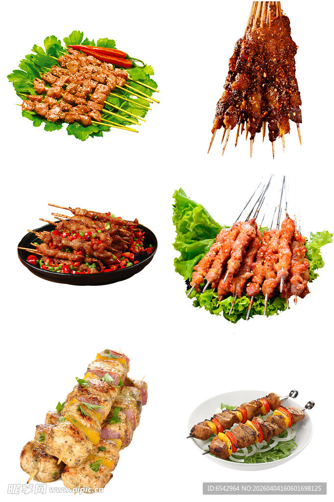 烤串肉串美食素材  