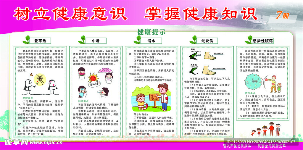 校园美食周报宣传页展示