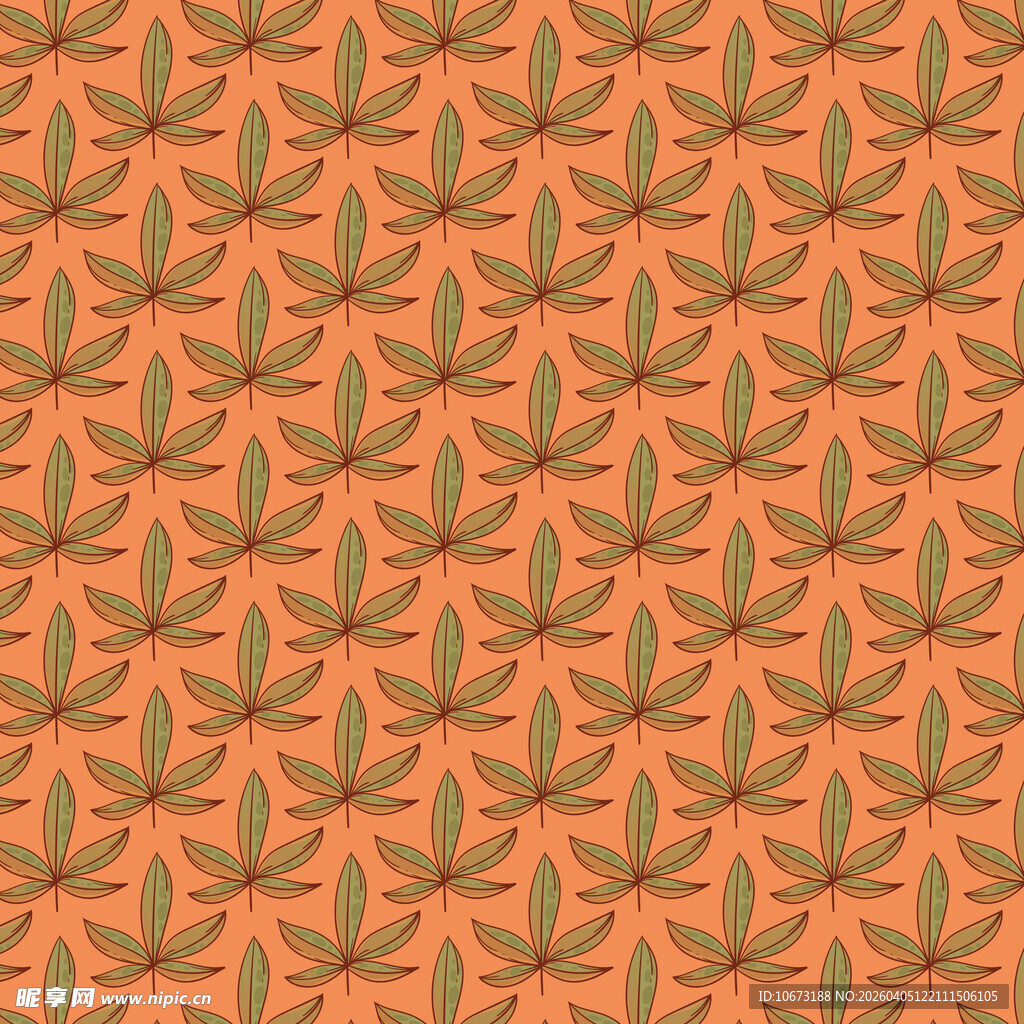 简约叶子图案背景