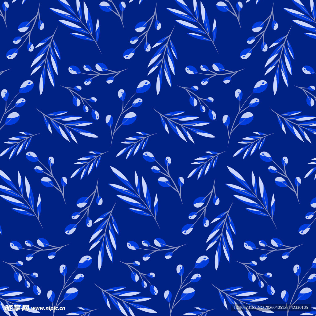 简约叶子图案背景