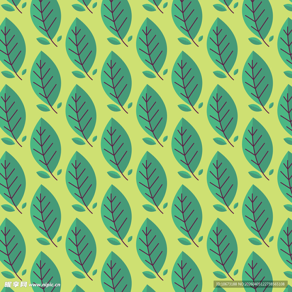 简约叶子图案背景