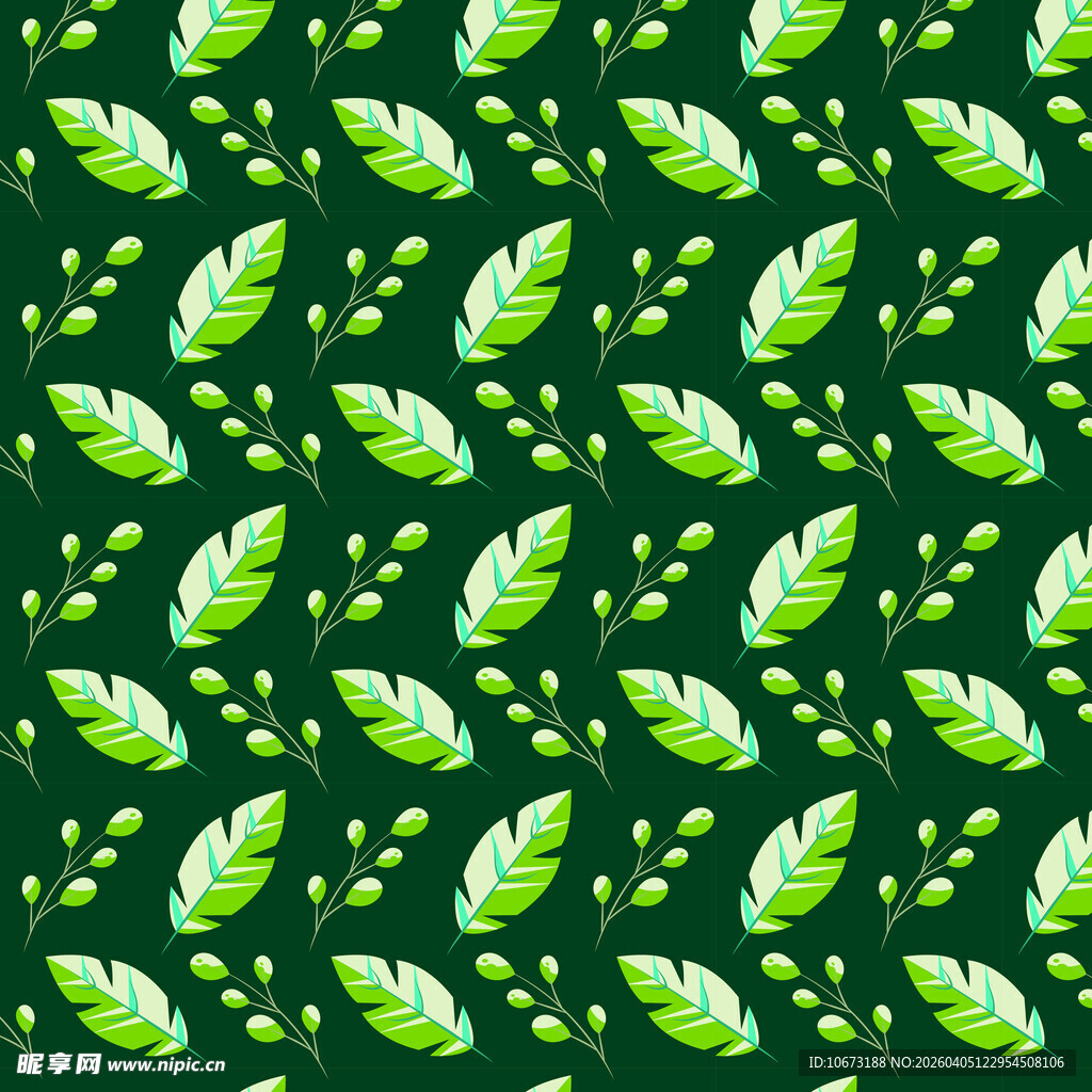 简约叶子图案背景