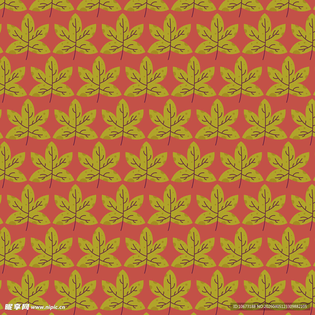 简约叶子图案背景