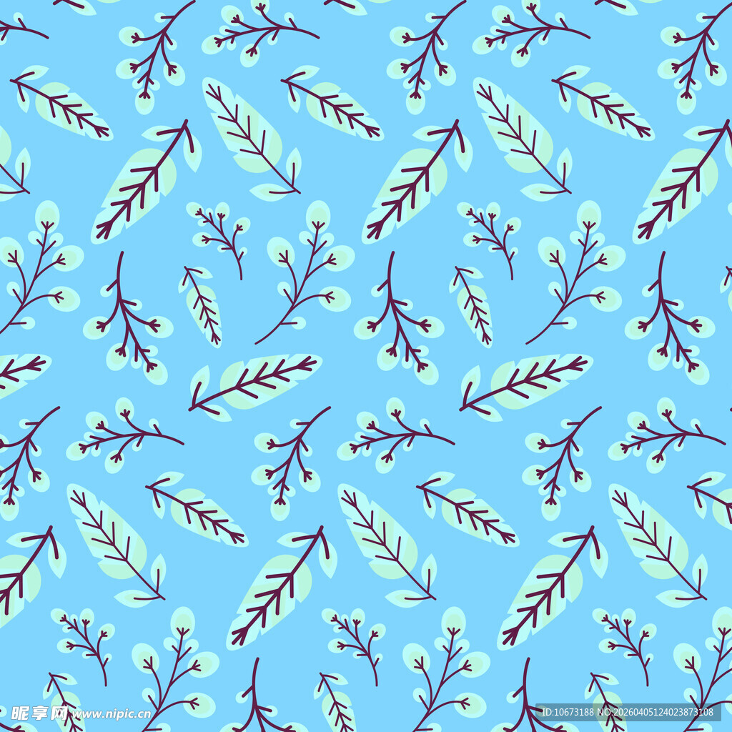 简约叶子图案背景