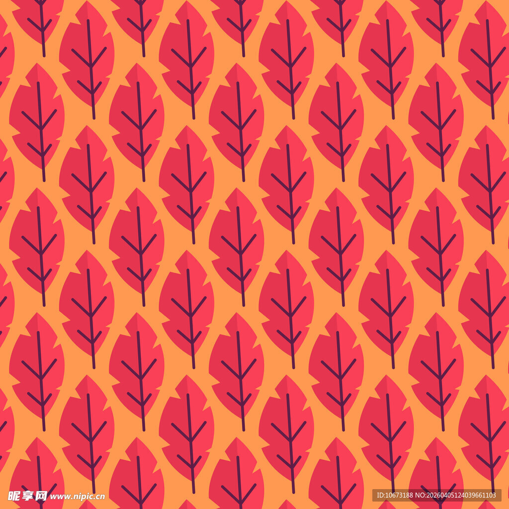 简约叶子图案背景