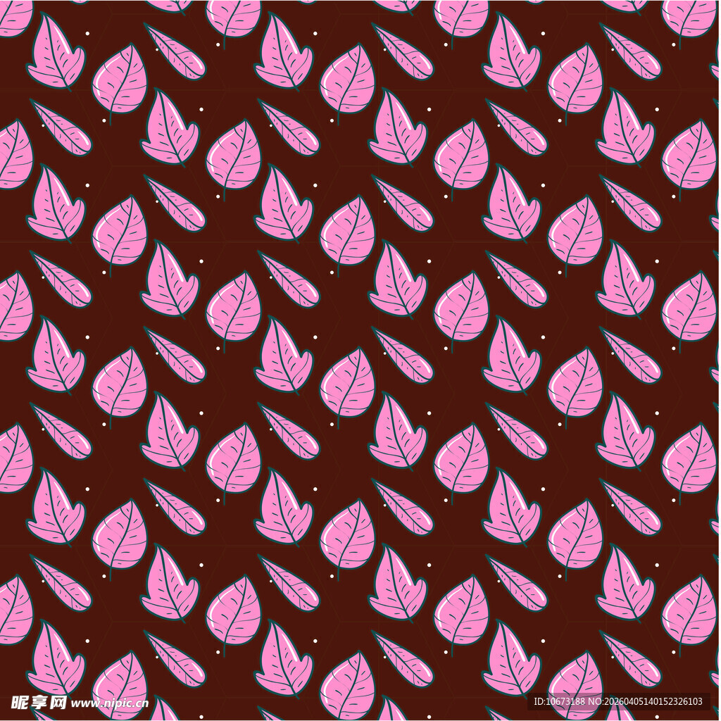 卡通叶子图案背景