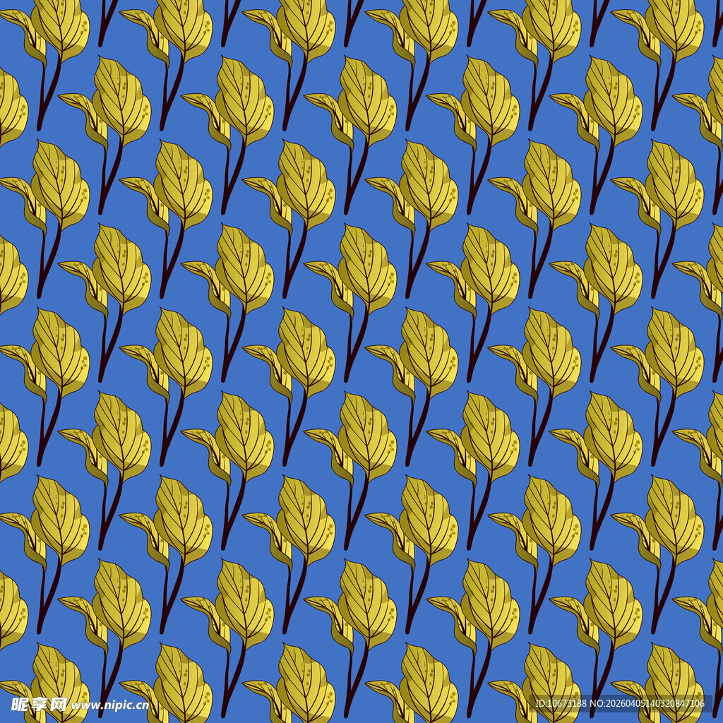 卡通叶子图案背景