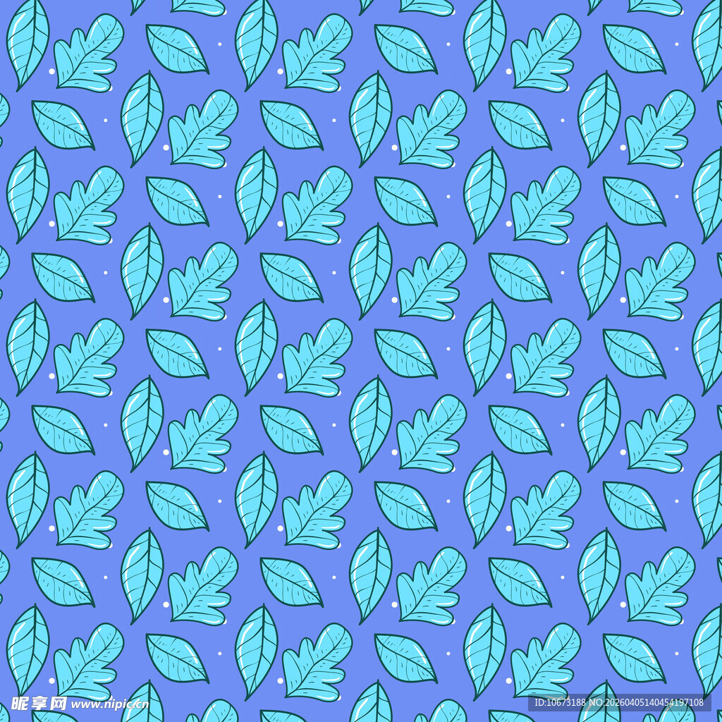 卡通叶子图案背景