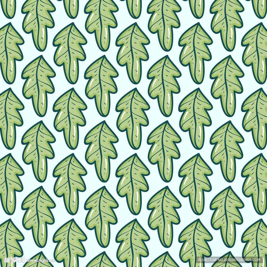 卡通叶子图案背景