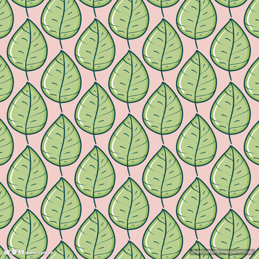 卡通叶子图案背景