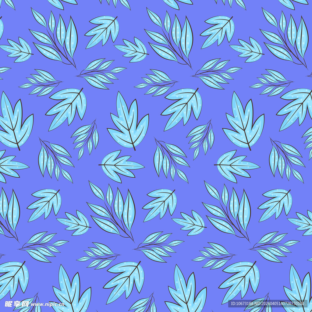 卡通叶子图案背景