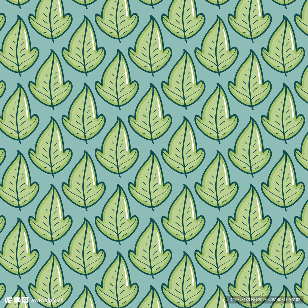 卡通叶子图案背景