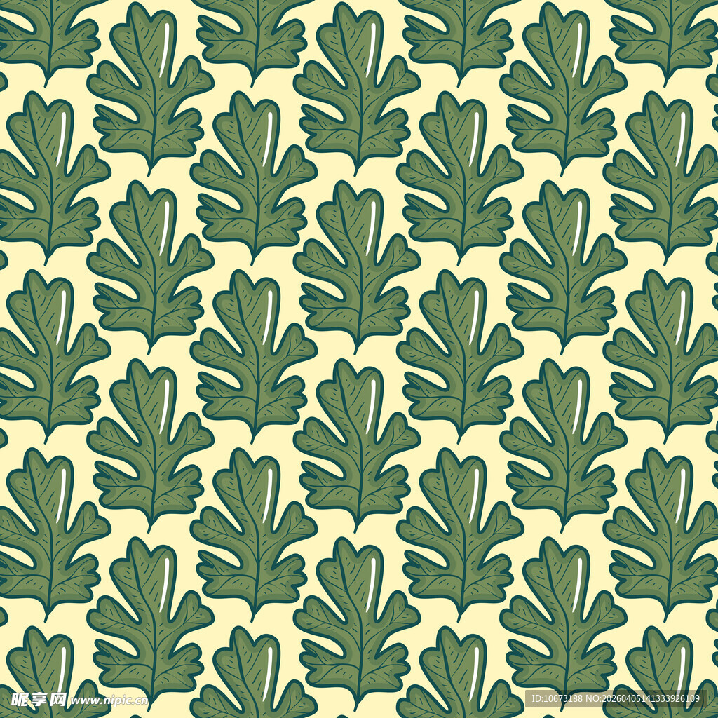 卡通叶子图案背景