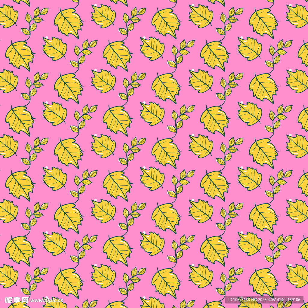 卡通叶子图案背景