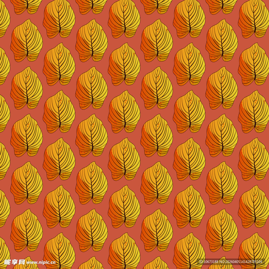卡通叶子图案背景
