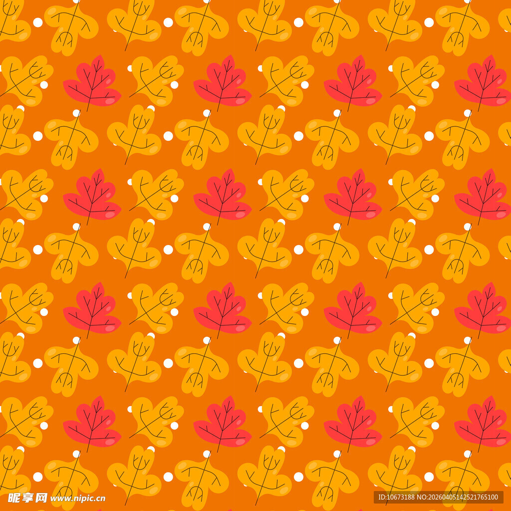 卡通叶子图案背景