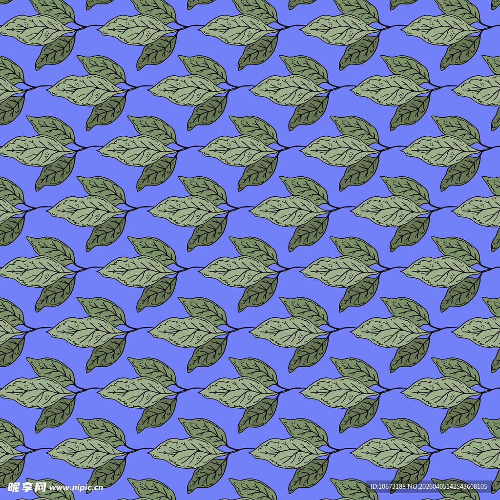 卡通叶子图案背景