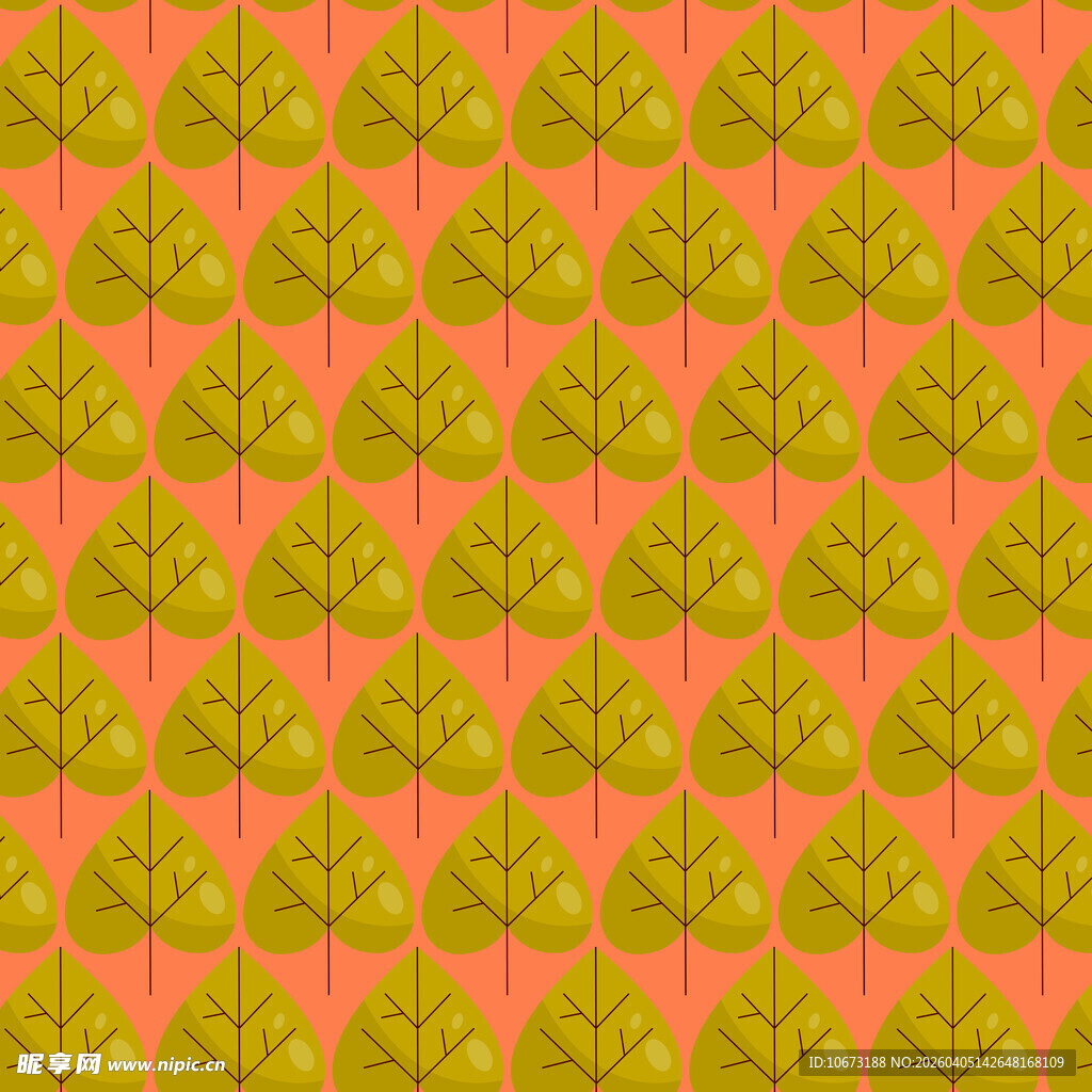 卡通叶子图案背景