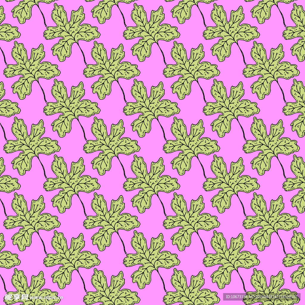 卡通叶子图案背景