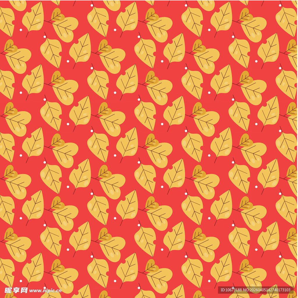 卡通叶子图案背景