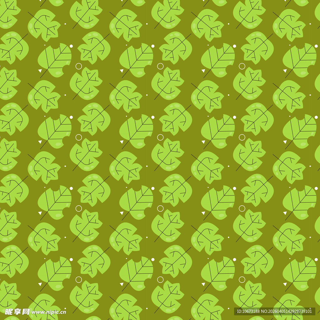 卡通叶子图案背景