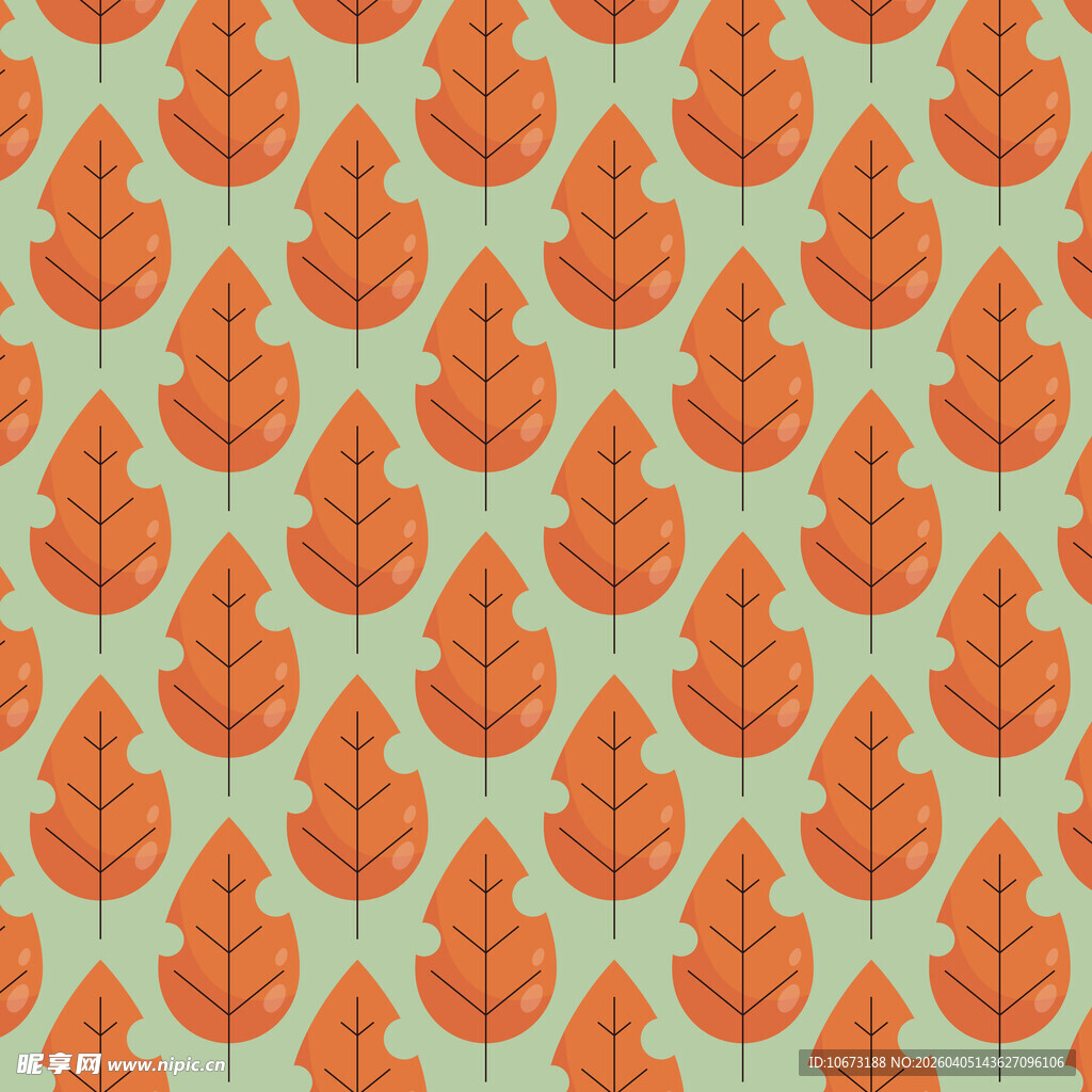 卡通叶子图案背景