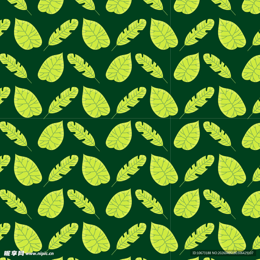 叶子矢量图案背景