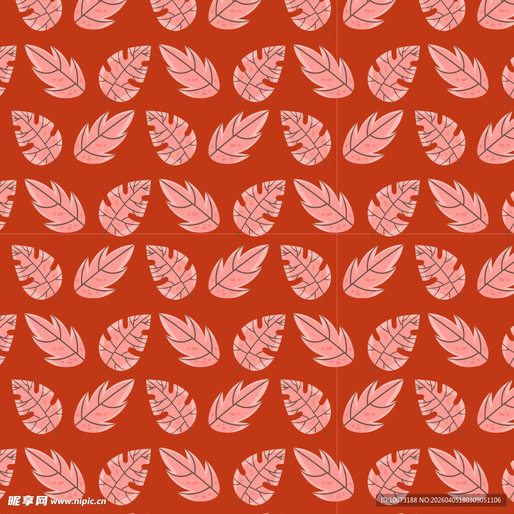 叶子矢量图案背景