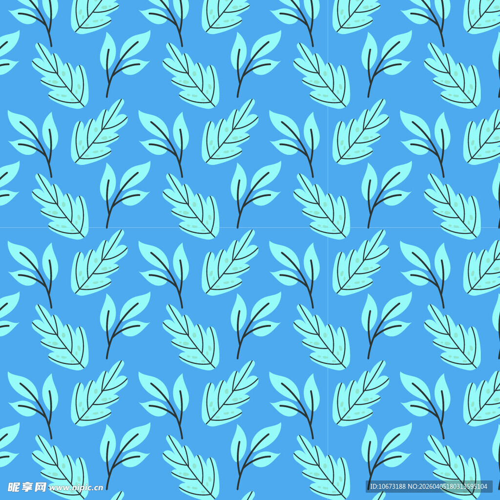 叶子矢量图案背景