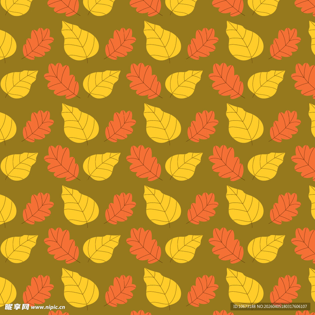 叶子矢量图案背景