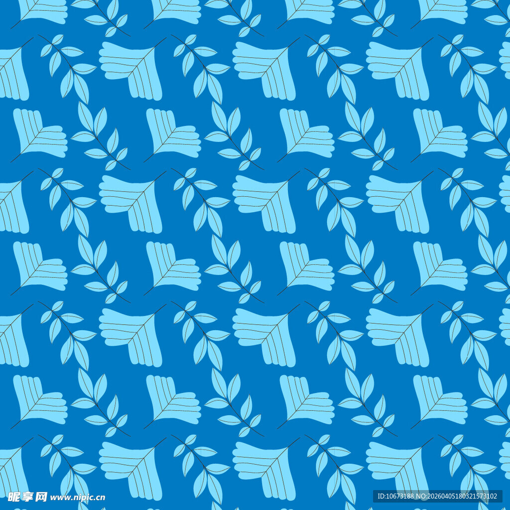 叶子矢量图案背景