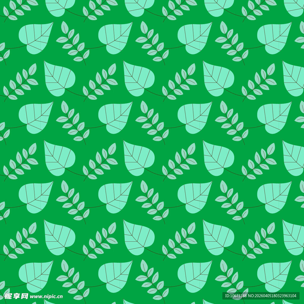叶子矢量图案背景